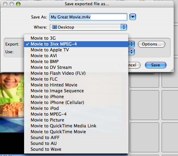 3ivx MPEG-4 5.0.4 - Mac OS - QuickTime Pro - How to export an MP4 