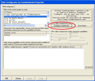 GraphEdit - Filter Configurator